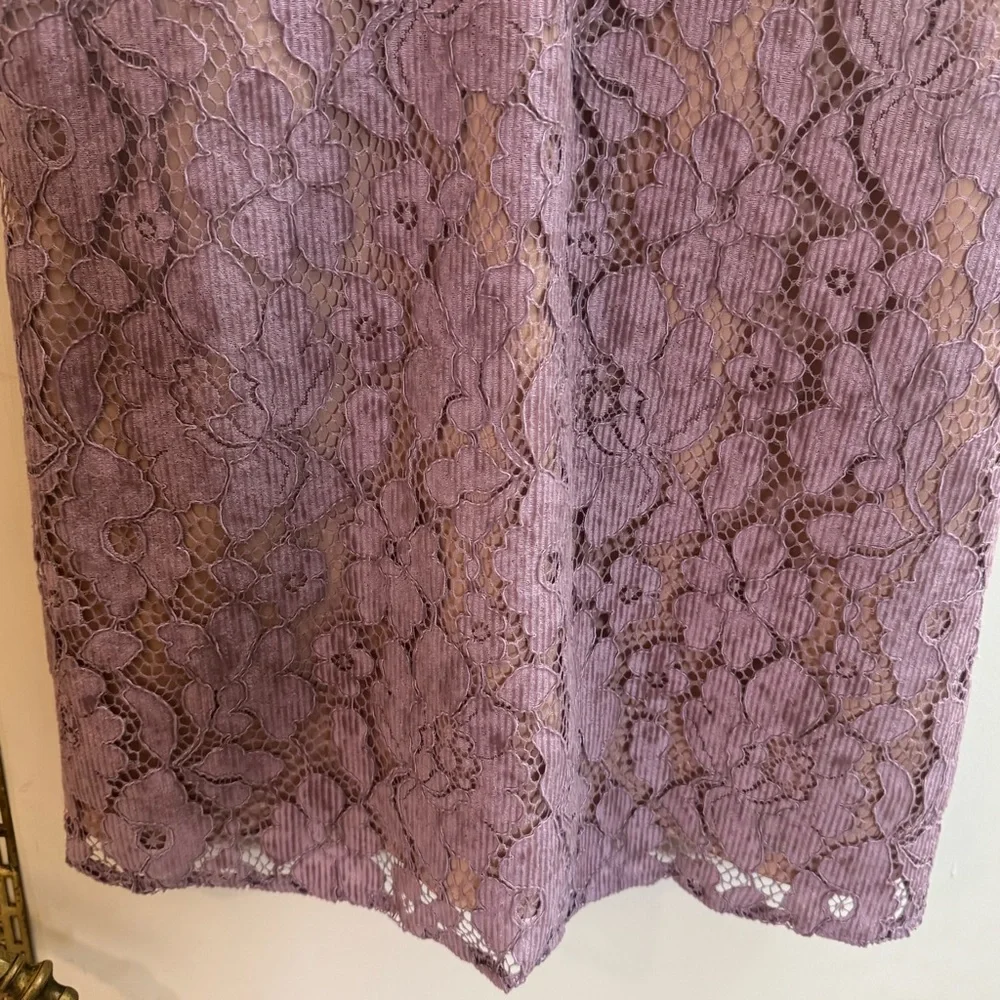 Free People Dangerous Love purple pink Sleeveless Floral Lace Mini Dress Size 2